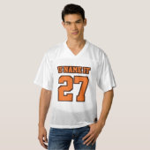 2 Side ORANGE BROWN WHITE Mens Football Jersey (Vorne ganz)