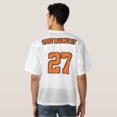 2 Side ORANGE BROWN WHITE Mens Football Jersey (Schwarz voll)