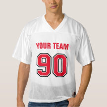 2 Side Red Number 90 Herren Fußball Jersey
