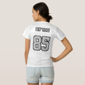 2 Side SILVER GRAY SCHWARZ-WEISS Womens Sport Jers Frauen Football Trikot (Schwarz voll)