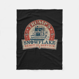 2 Side Trumps Snowflake Removal Service Funny Tru Fleecedecke