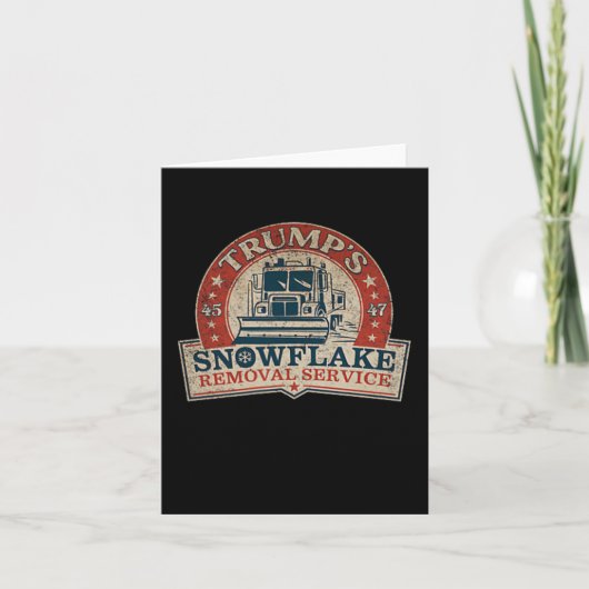 2 Side Trumps Snowflake Removal Service Funny Tru Karte (Vorderseite)