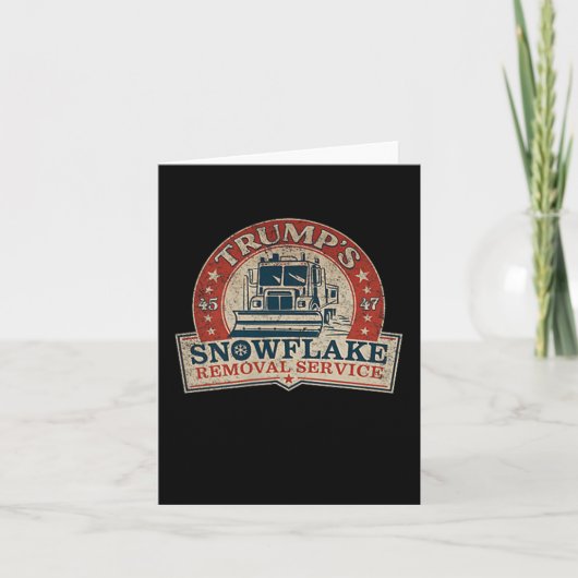 2 Side Trumps Snowflake Removal Service Funny Trum Karte (Vorderseite)