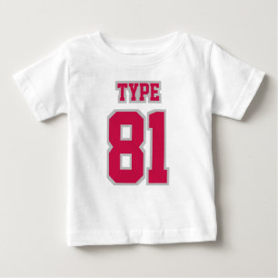 2 Side WHITE CRIMSON SILVER Football Crewneck Baby T-shirt