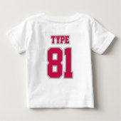 2 Side WHITE CRIMSON SILVER Football Crewneck Baby T-shirt (Rückseite)