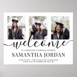 2 Sided 6 Foto Graduation Party Welcome Poster