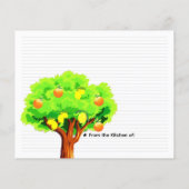 2 Sided Blank - Elegant Lemon Tree Recipe Card (Rückseite)