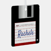 2-Sided Floppy Disk Command Prompt Greeting Ornament Aus Metall (Vorderseite Rechts)