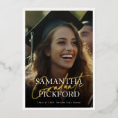 2 Sided Foto High School 2025 Graduation Party Folieneinladung (Vorderseite)