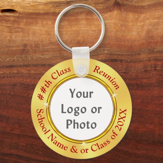 2 Sided FOTO oder LOGO, Class Wiedersehen Souvenir Schlüsselanhänger (Vorderseite)