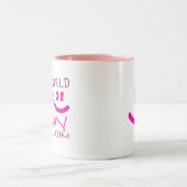 2-Sided glücklicher/Lächeln-rosa Zweifarbige Tasse (Mittel)