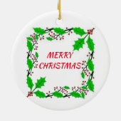 "2 SIDED GNOME und IVY AND HOLLY AUF ANDERER SEITE Keramik Ornament (Hinten)