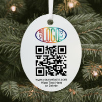 2 Sided Logo & QR Code Geschäftswerbung Oval