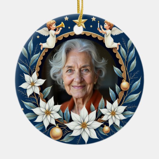 2 sided Memorial Christmas Heavenly Harmony  Keramik Ornament (Vorne)