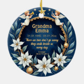 2 sided Memorial Christmas Heavenly Harmony  Keramik Ornament (Hinten)