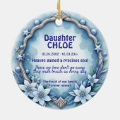 2 sided Memorial  Keramik Ornament (Hinten)