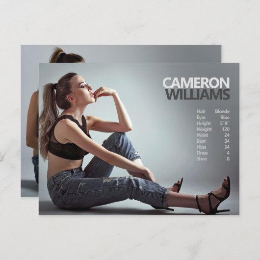 2 Sided Model Actor Promotion Postkarte (Vorne/Hinten)