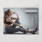 2 Sided Model Actor Promotion Postkarte (Vorderseite)