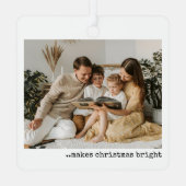 2-Sided Photo Christmas Ornament Aus Metall (Rückseite)
