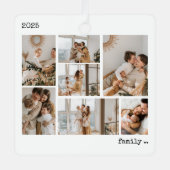 2-Sided Photo Christmas Ornament Aus Metall (Vorderseite)