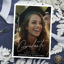 2 sided Photo Senior High School 2024 Graduation Ankündigung