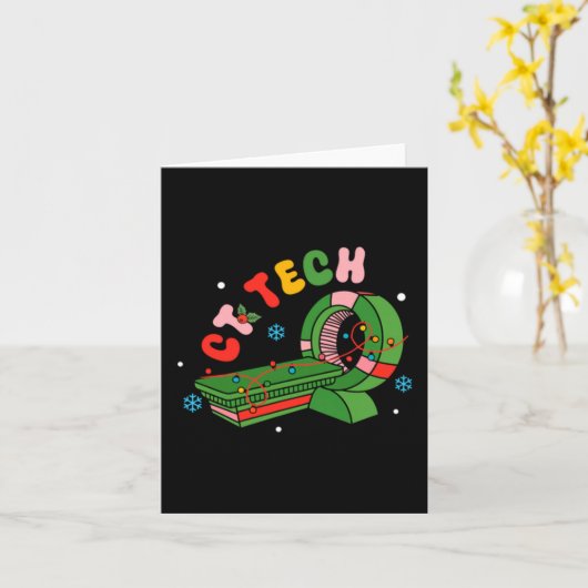 (2 Sided) Santa's Favorite Ct Tech Christmas Techn Karte (Gelbe Blume)