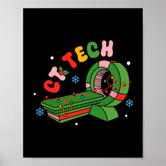 (2 Sided) Santa's Favorite Ct Tech Christmas Techn Poster (Vorne)