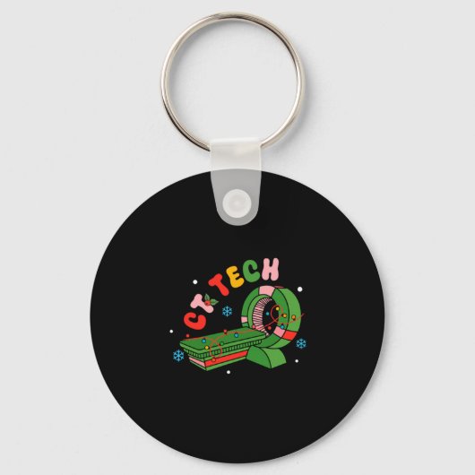 (2 Sided) Santa's Favorite Ct Tech Christmas Techn Schlüsselanhänger (Vorderseite)