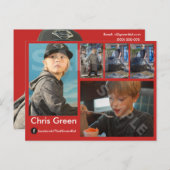 2-Sided scherzt Schauspieler-Modell Postkarte (Vorne/Hinten)