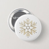 2-Silber und Gold Snowflake 3-D Look Button (Vorne & Hinten)