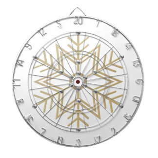 2-Silber und Gold Snowflake 3-D Look Dartscheibe