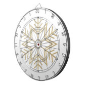 2-Silber und Gold Snowflake 3-D Look Dartscheibe (Vorderseite rechts)
