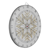 2-Silber und Gold Snowflake 3-D Look Dartscheibe (Vorderseite Links)