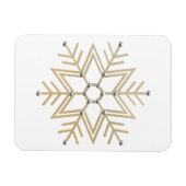 2-Silber und Gold Snowflake 3-D Look Magnet (Horizontal)
