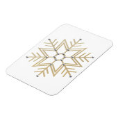 2-Silber und Gold Snowflake 3-D Look Magnet (Linke Seite)