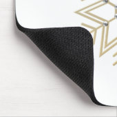 2-Silber und Gold Snowflake 3-D Look Mousepad (Ecke)