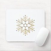 2-Silber und Gold Snowflake 3-D Look Mousepad (Mit Mouse)