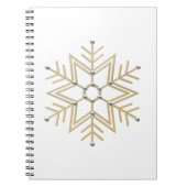 2-Silber und Gold Snowflake 3-D Look Notizblock (Vorderseite)
