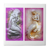 2 Sitzende Meerjungfrauenkachel Fliese (Vorderseite)