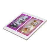 2 Sitzende Meerjungfrauenkachel Fliese (Seite)