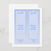 2 Snowflake Wedding Save the Date Lesezeichen Ankündigungspostkarte (Vorne/Hinten)