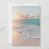 *~* 2 - Sonnenaufgang Pastel Beach Sonnenuntergang Einladung (Rückseite)