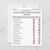 2 Spiele in 1 Brautparty Hochzeitsspiele (Rückseite)