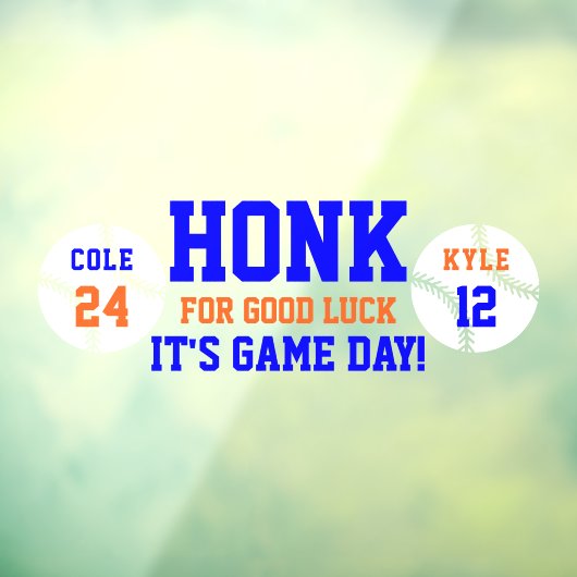 2 Spieler Baseball Game Day Back Window Cloning Fensteraufkleber (Blatt 3)