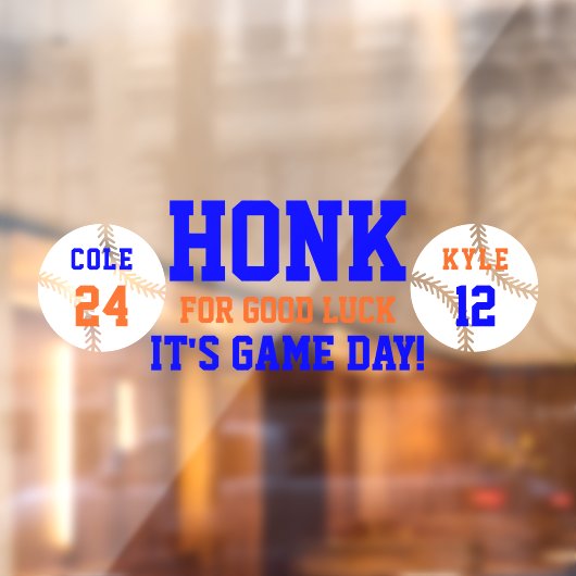 2 Spieler Baseball Game Day Back Window Cloning Fensteraufkleber (Blatt 2)