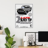 2 Spur schwarzes Top-Whisky-Poster Poster (Heimbüro)