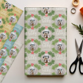 2 Square Fotos Whimsischer Weihnachtsfeiertag Berr Geschenkpapier Set