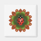 2" Square Ladybug Magnet (Vorne)