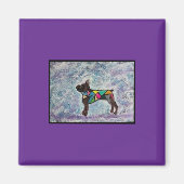 2" Square Magnet mit Boxer (Vorne)
