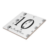 2-stellige Nummer 3D-Rose Cinzel House Nummer Fliese (Seite)